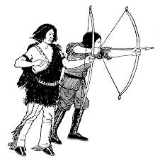 indian shooting arrow